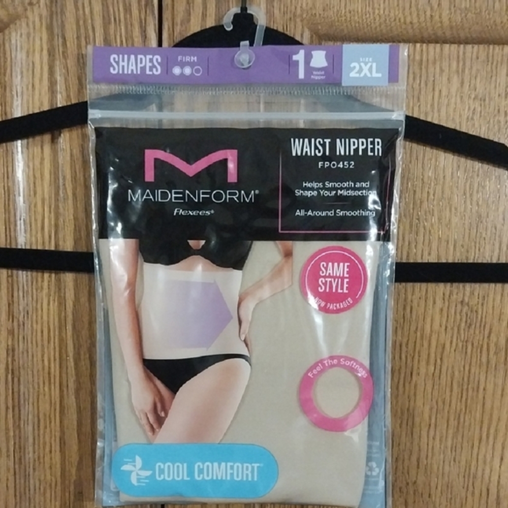 Maidenform Flexees‎ NWT Women's Waist Nipper Shape Firm Control FP0452 Beige 2XL